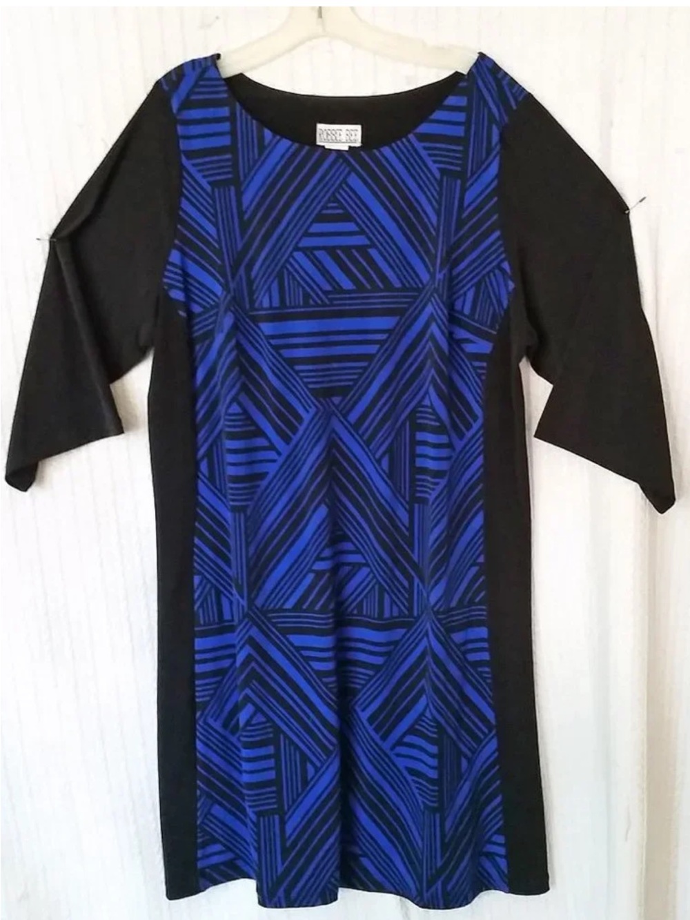 Robbie Bee Royal Blue and Black Geometric Shift